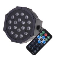 18-LED Red Green Blue Light Voice Control Parcan Projector Lamp Remote