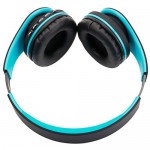 HY-811 Foldable FM Stereo MP3 Player Wired Bluetooth Headset Black Blue