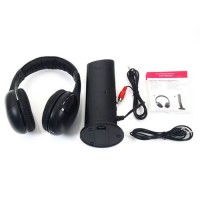 5 in 1 Wireless Headphone Earphone for MP3/MP4 PC TV CD FM Radio Black