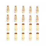 10 Pairs 3.5mm Copper Bullet Banana Plug Connectors for Battery Part