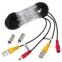 32ft(10m) BNC Video Power Siamese Cable for Surveillance Camera DVR Kit